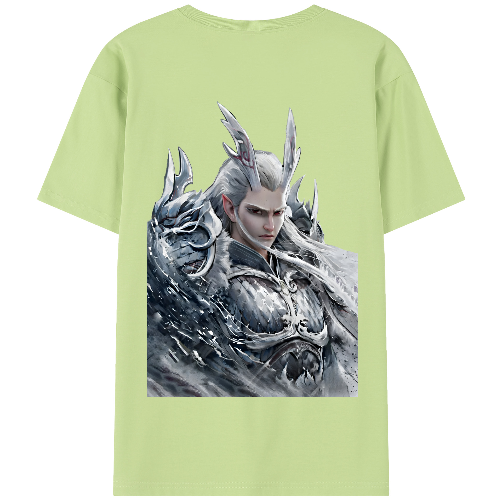 （画像用） Ne Zha 2 ナタ 魔童の大暴れ 綿100％半袖Tシャツ（背面プリント）